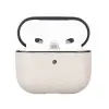 Apple AirPods 3.nesil Uyumlu Deri Kılıf Juni ERC3 Bej