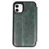 Apple İphone 11 Kılıf Flip Cover - Koyu Yeşil