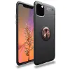 Apple İphone 11 Pro Max Kılıf Range Yüzüklü Silikon - Siyah-gold