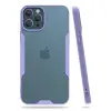 Apple İphone 12 Pro Max Kılıf Platin Silikon - Lila