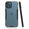 Apple İphone 12 Pro Max Kılıf Platin Silikon - Siyah