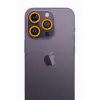 Apple İphone 12 Pro Neon Fosforlu Kamera Lens - Sarı