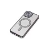 Apple İphone 13 Kılıf Joke Simli Magneticsafe Kılıf - Derin Mor