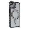 Apple İphone 13 Kılıf Joke Simli Magneticsafe Kılıf - Siyah