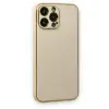 Apple İphone 13 Pro Kılıf Coco Deri Silikon Kapak - Gold