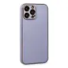 Apple İphone 13 Pro Max Kılıf Coco Deri Silikon Kapak - Açık Lila