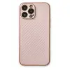 Apple İphone 13 Pro Max Kılıf Coco Karbon Silikon - Pembe