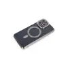 Apple İphone 14 Pro Kılıf Joke Simli Magneticsafe Kılıf - Gri