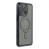 Apple İphone 14 Pro Kılıf Joke Simli Magneticsafe Kılıf - Lacivert