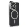 Apple İphone 14 Pro Max Kılıf Joke Simli Magneticsafe Kılıf - Gri
