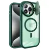 Apple İphone 14 Pro Max Kılıf Teleskop Lens Magsafe Silikon Kapak - Koyu Yeşil