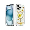 Apple İphone 15 Pro Max Kılıf Daisy Simli Magsafe Kapak - Gold