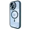 Apple İphone 15 Pro Max Kılıf Teleskop Lens Magsafe Silikon Kapak - Lacivert