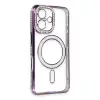 Apple İphone 16 Kılıf Joke Simli Magneticsafe Kılıf - Derin Mor