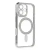 Apple İphone 16 Kılıf Joke Simli Magneticsafe Kılıf - Gümüş