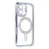 Apple İphone 16 Kılıf Joke Simli Magneticsafe Kılıf - Mavi
