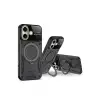 Apple İphone 16 Kılıf Joy Lens Standlı Kapak - Mor