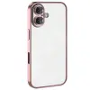 Apple İphone 16 Kılıf Razer Lensli Silikon - Pembe