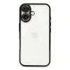 Apple İphone 16 Kılıf Razer Lensli Silikon - Siyah