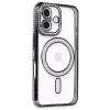 Apple İphone 16 Plus Kılıf Joke Simli Magneticsafe Kılıf - Siyah