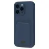 Apple İphone 16 Plus Kılıf Kelvin Kartvizitli Silikon - Lacivert