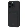 Apple İphone 16 Plus Kılıf Kelvin Kartvizitli Silikon - Siyah