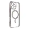 Apple İphone 16 Pro Kılıf Joke Simli Magneticsafe Kılıf - Pembe