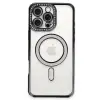 Apple İphone 16 Pro Kılıf Joke Simli Magneticsafe Kılıf - Siyah
