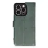 Apple İphone 16 Pro Kılıf Trend S Plus Kapaklı Kılıf - Yeşil