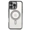 Apple İphone 16 Pro Max Kılıf Joke Simli Magneticsafe Kılıf - Gri
