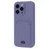 Apple İphone 16 Pro Max Kılıf Kelvin Kartvizitli Silikon - Lila