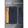 Apple İphone 16 Pro Max Kılıf Nano İçi Kadife Silikon - Lacivert