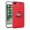 Apple İphone 7 Plus Kılıf Range Yüzüklü Silikon - Kırmızı