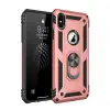 Apple İphone X Kılıf Sofya Yüzüklü Silikon Kapak - Rose