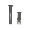 Apple Watch 38mm Kr408 Çizgili Silikon Kordon - Koyu Gri