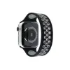 Apple Watch 42mm Ayarlı Delikli Silikon Kordon - Siyah-gri