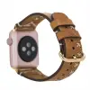 Apple Watch Uyumlu Deri Kordon 42-44-45mm Aqua V18 Taba