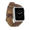 Apple Watch Uyumlu Deri Kordon 42-44-45mm G2 Kahverengi