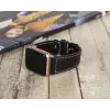 Apple Watch Uyumlu Deri Kordon 42-44-45mm NM4-AS1 Siyah