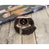 Apple Watch Uyumlu Deri Kordon 42-44-45mm NM4-AS3 Kahve