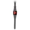 Apple Watch Uyumlu Deri Kordon 42-44-45mm Slim RST9 Gri