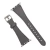 Apple Watch Uyumlu Deri Kordon 42-44-45mm Slim RST9 Gri