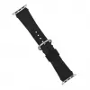 Apple Watch Uyumlu Deri Kordon Orfe 42-44-45mm G1 Siyah