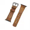 Apple Watch Uyumlu Deri Kordon Vigo 42-44-45mm G19 Taba