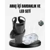 Araç İçi Düzen ve Ambiyans Seti Çift Bardak Tutucu + LED Işık