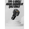Araç İçi Şarj Cihazı 38W Güç Kapasiteli Type-C Girişli Araba Çakmaklık