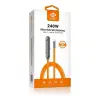 Arbaks ARB-130 240W L Tipi Type-C to Type-C Şarj Kablosu – Turuncu