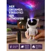 Astronot Yıldız Projeksiyon Lambası 8 Efektli Uzaktan Kumandalı Gece Işığı