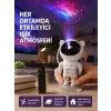 Astronot Yıldız Projeksiyon Lambası 8 Efektli Uzaktan Kumandalı Gece Işığı