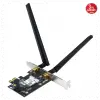 ASUS PCE-BE6500, BE6500, 2xAnten, 6500Mbps, Tri-Bant, 6GHz WİFİ 7, Bluetooth v5.4, WPA3, PCI-Express x1, PCIe Adapter